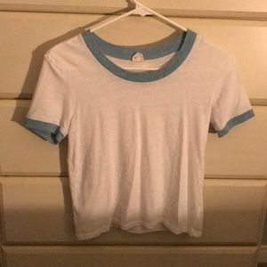 Blue and white T-shirt